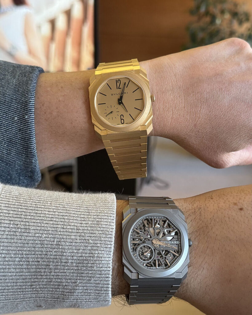 Visite de la manufacture Bvlgari Octo Finissimo au poignet