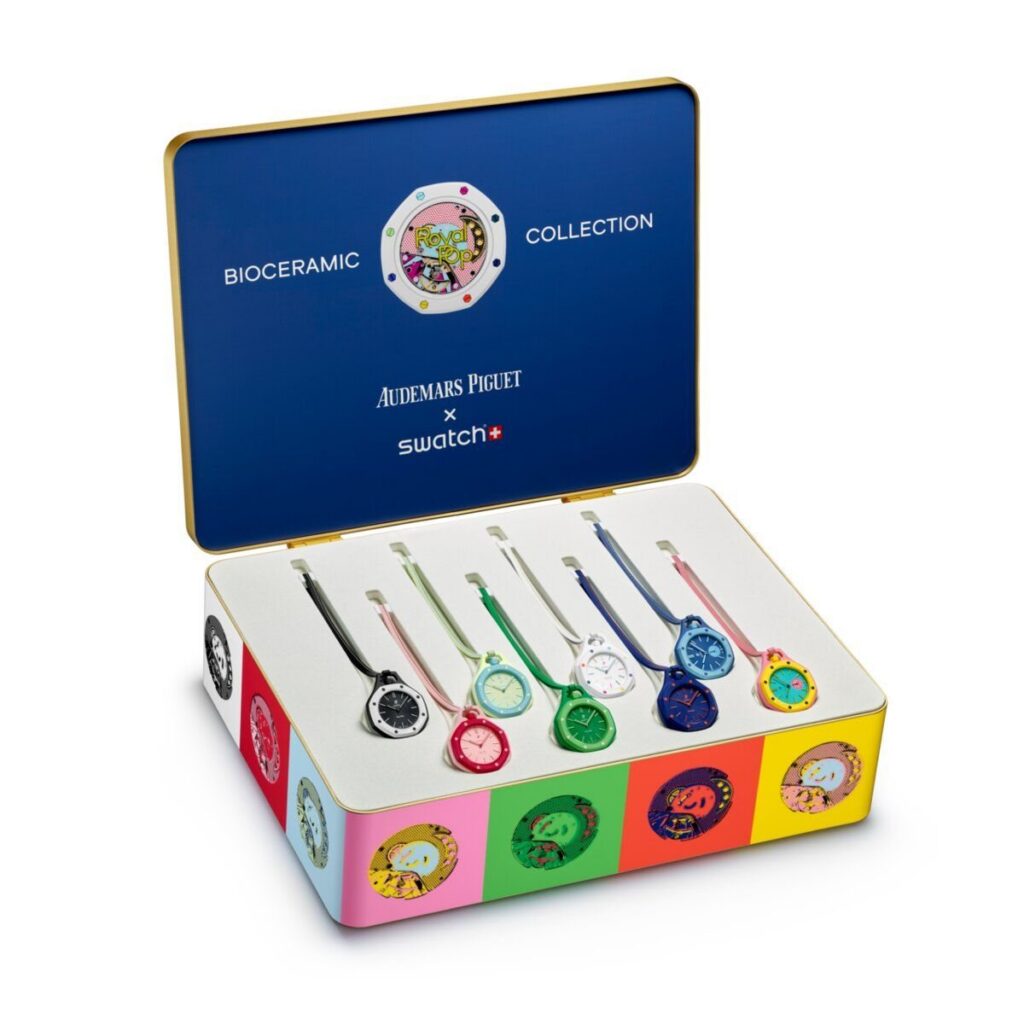 Swatch × Audemars Piguet : la Royal Pop Montre de la collection Audemars Piguet x Swatch Royal Pop en biocéramique