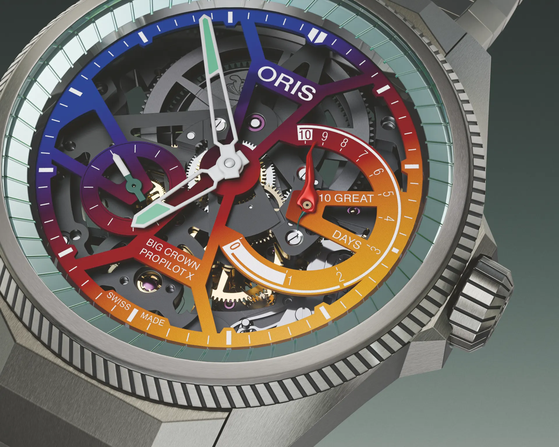 L’Oris ProPilot X Gonzo Edition en titane, cadran squelette aux couleurs du personnage