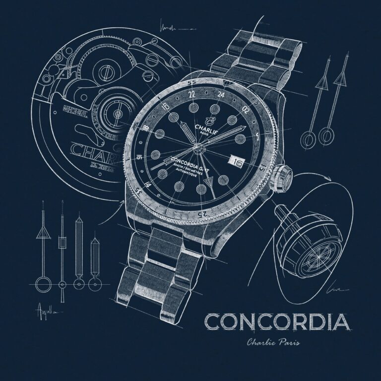 Vue éclatée de la Charlie Paris Concordia GMT